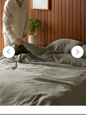 Parachute Olive 100% Linen Duvet Cover